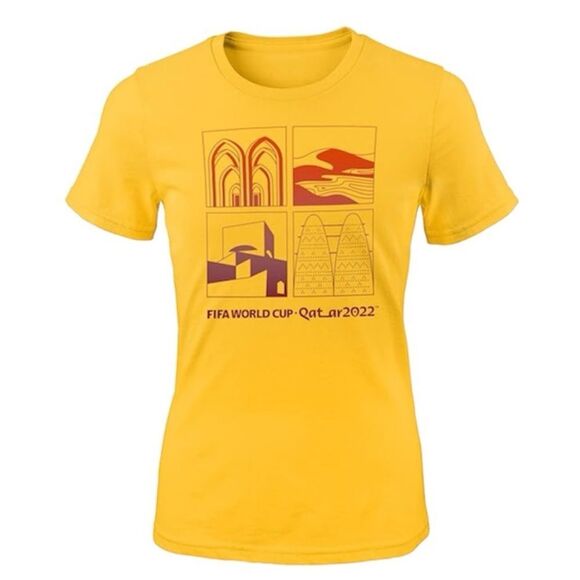 FIFA Oasis World Cup 2022 Yellow Short Sleeve Tee - Picture 1 of 3